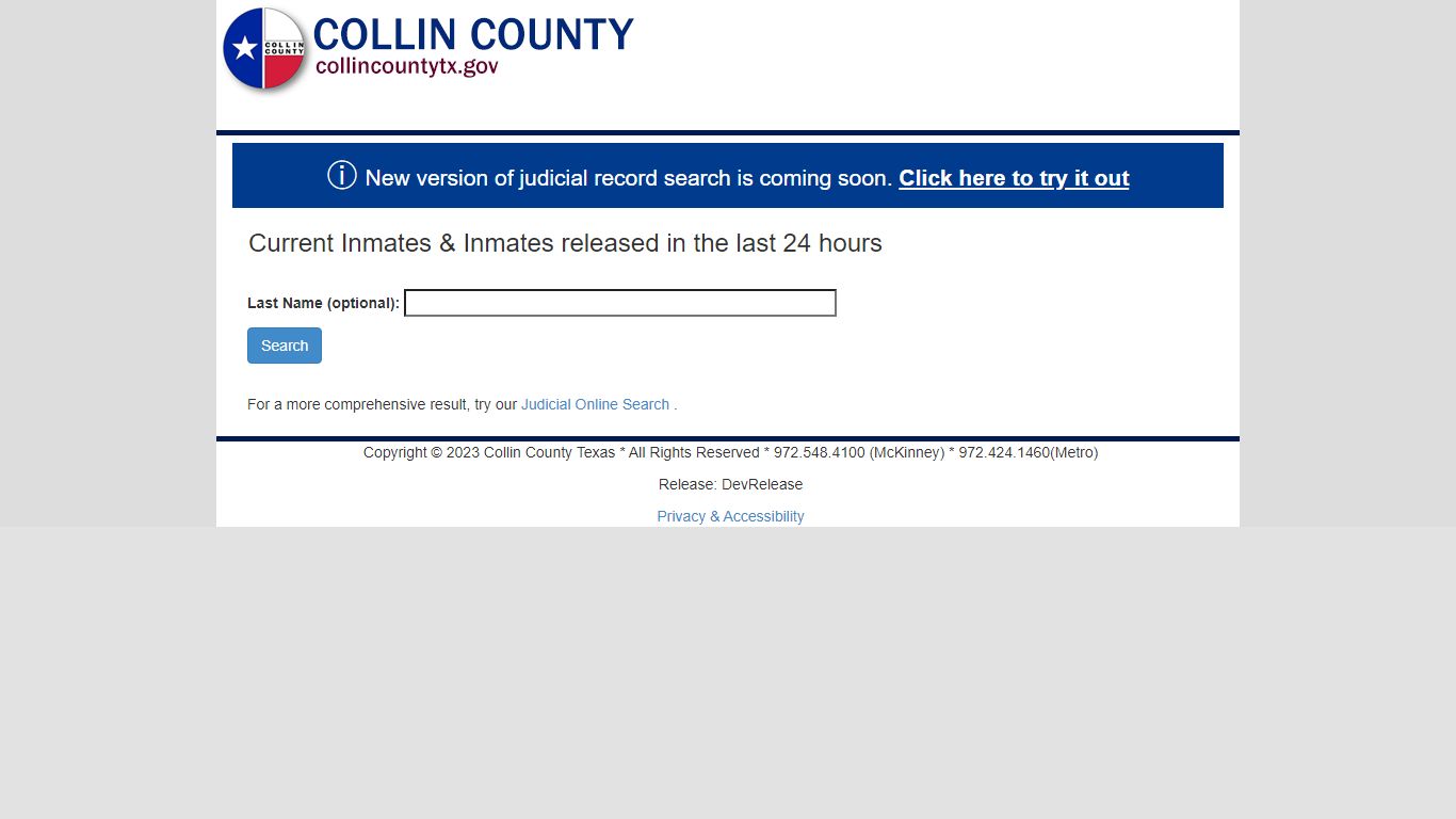Judicial Online Search - Collin County