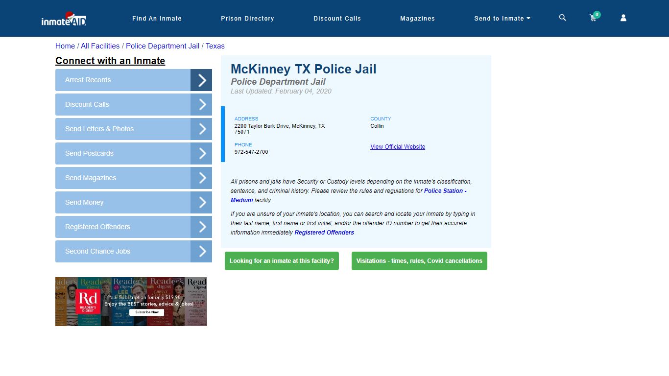 McKinney TX Police Jail & Inmate Search - McKinney, TX
